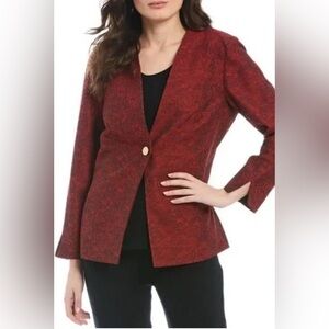 MISOOK Tailored Fit Wispy Pattern Woven Jacket. Size XL